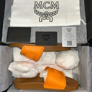 MCM Men's Bright Orange Sandals